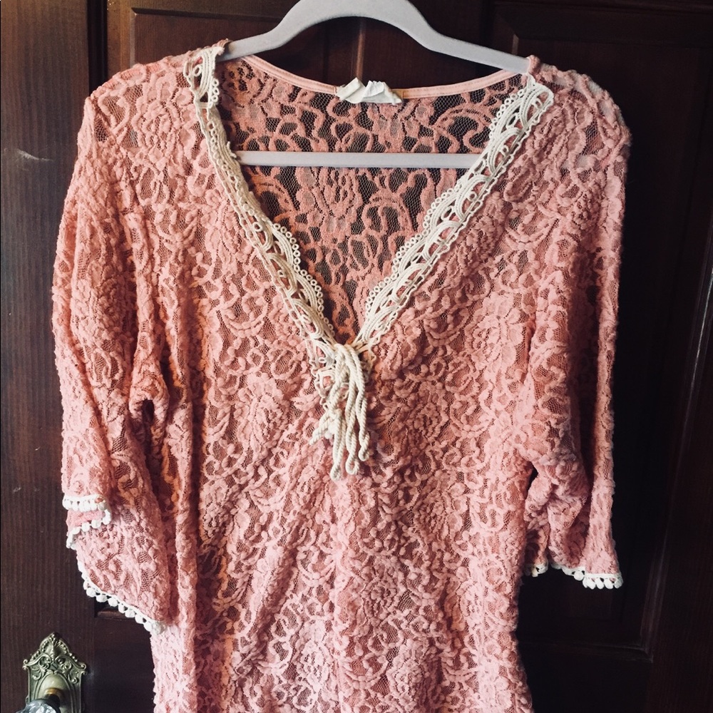 Lace Poppy and Bluebird 2x blouse